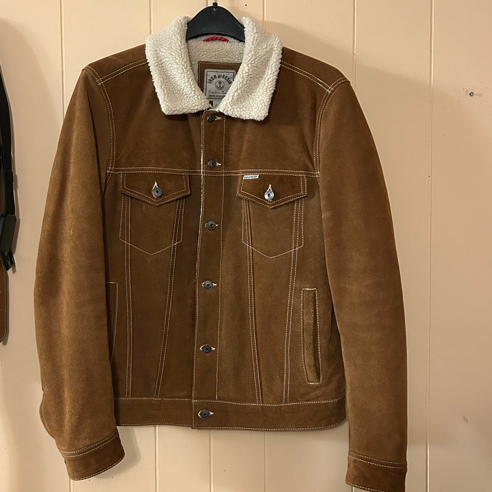 IRON & RESIN  Sherpa-Lined SUEDE Jacket